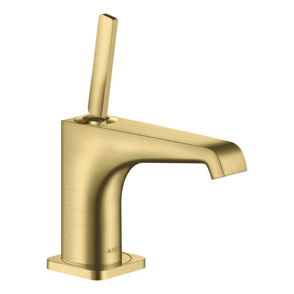 AXOR Citterio E Single Pin Handle Pillar Faucet 90 without Waste Set from Brandt in Brushed Brass finish