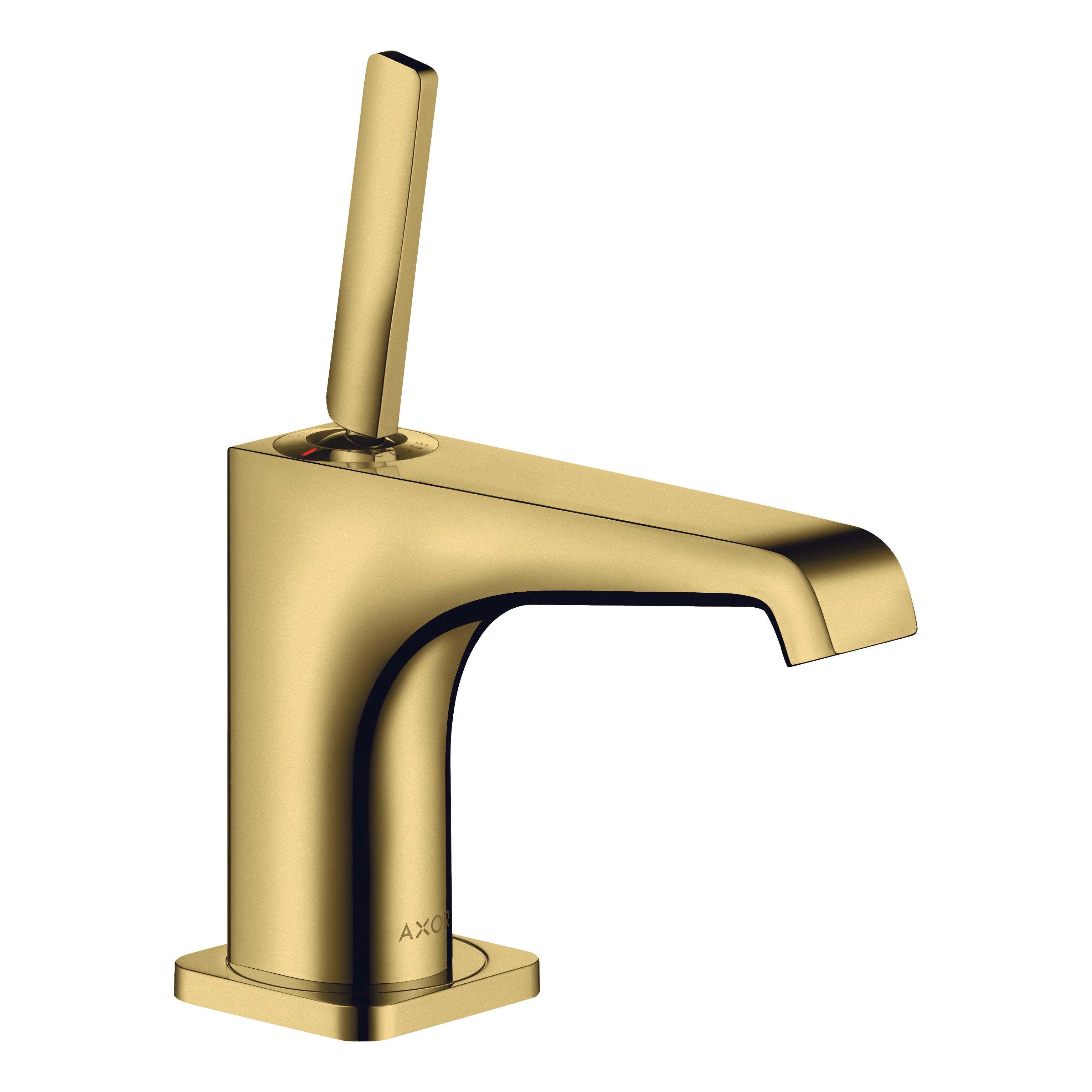 AXOR Citterio E Single Pin Handle Pillar Faucet 90 without Waste Set from Brandt in Polished Gold Optic finish