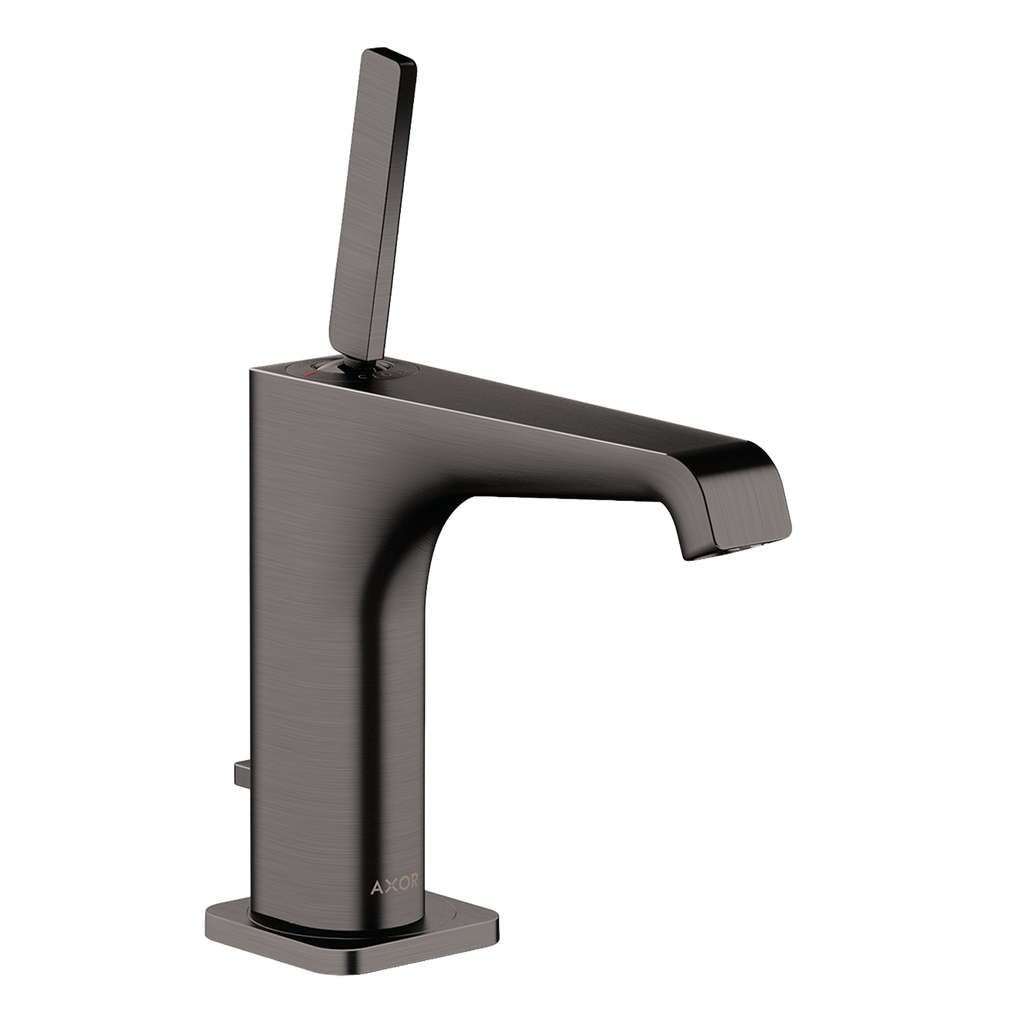 AXOR Citterio E Single Pin Handle Basin Mixer Faucet 130 with Pop-Up Waste Set from Brandt in Brushed Black Chrome finish