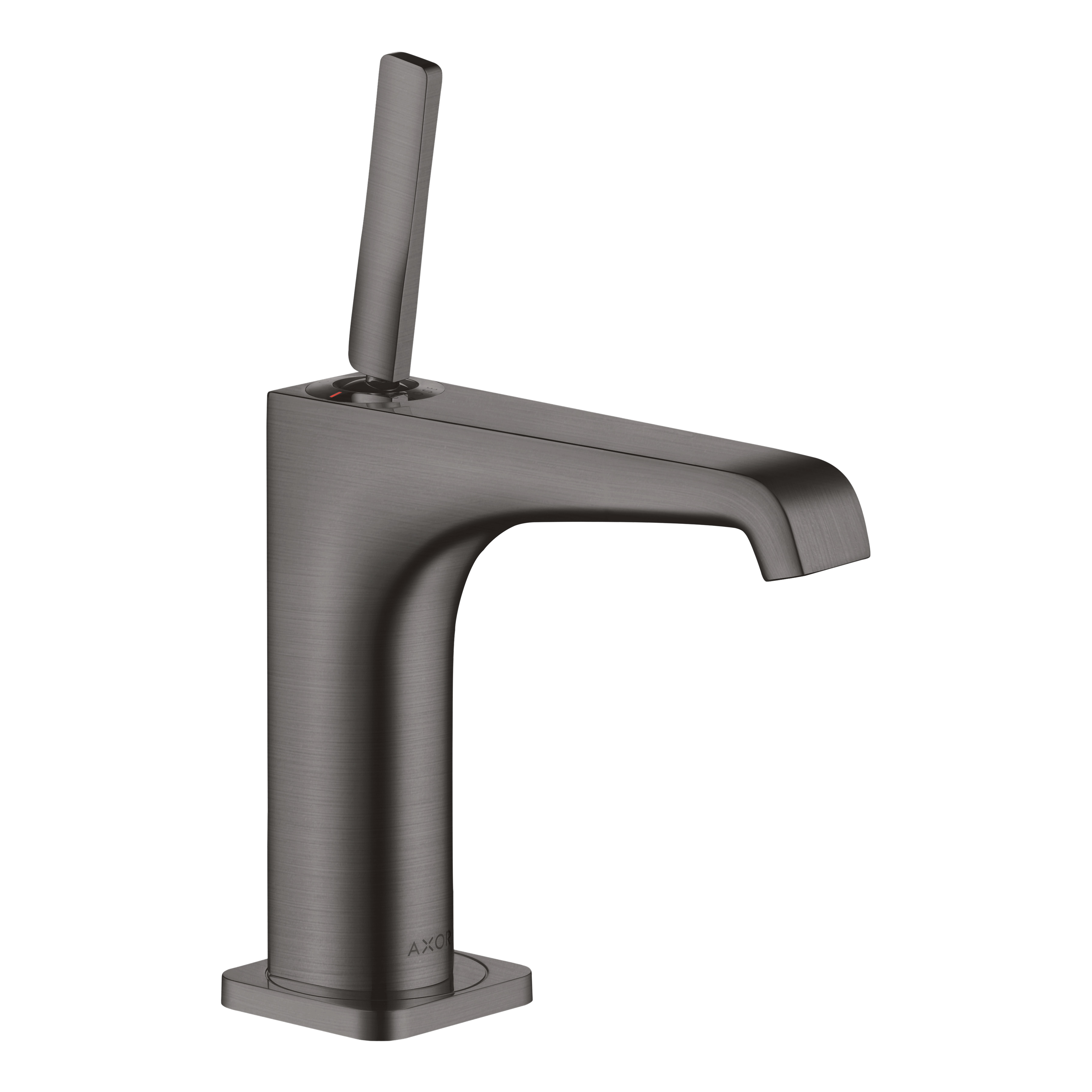 AXOR Citterio E Single Pin Handle Basin Mixer Faucet 130 with Open Waste Set from Brandt in Brushed Black Chrome finish