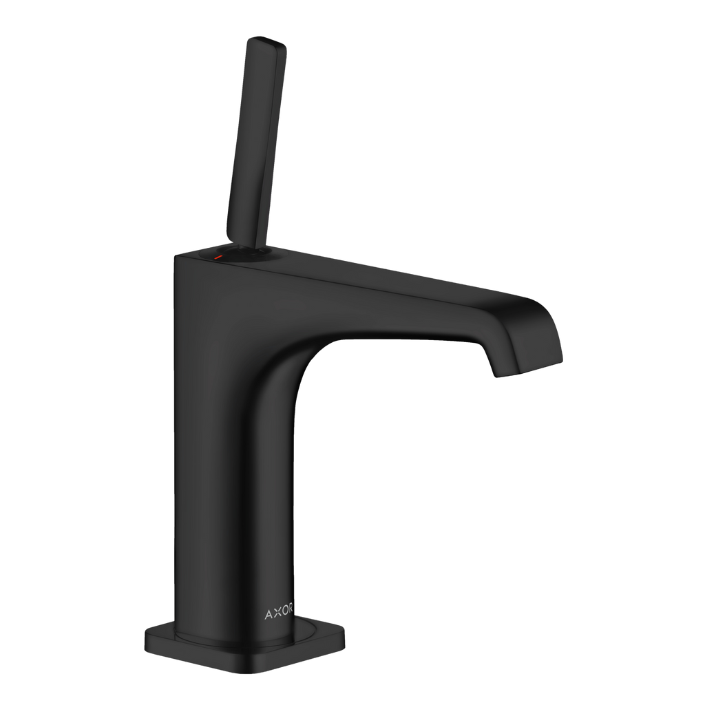 AXOR Citterio E Single Pin Handle Basin Mixer Faucet 130 with Open Waste Set from Brandt in Matt Black finish