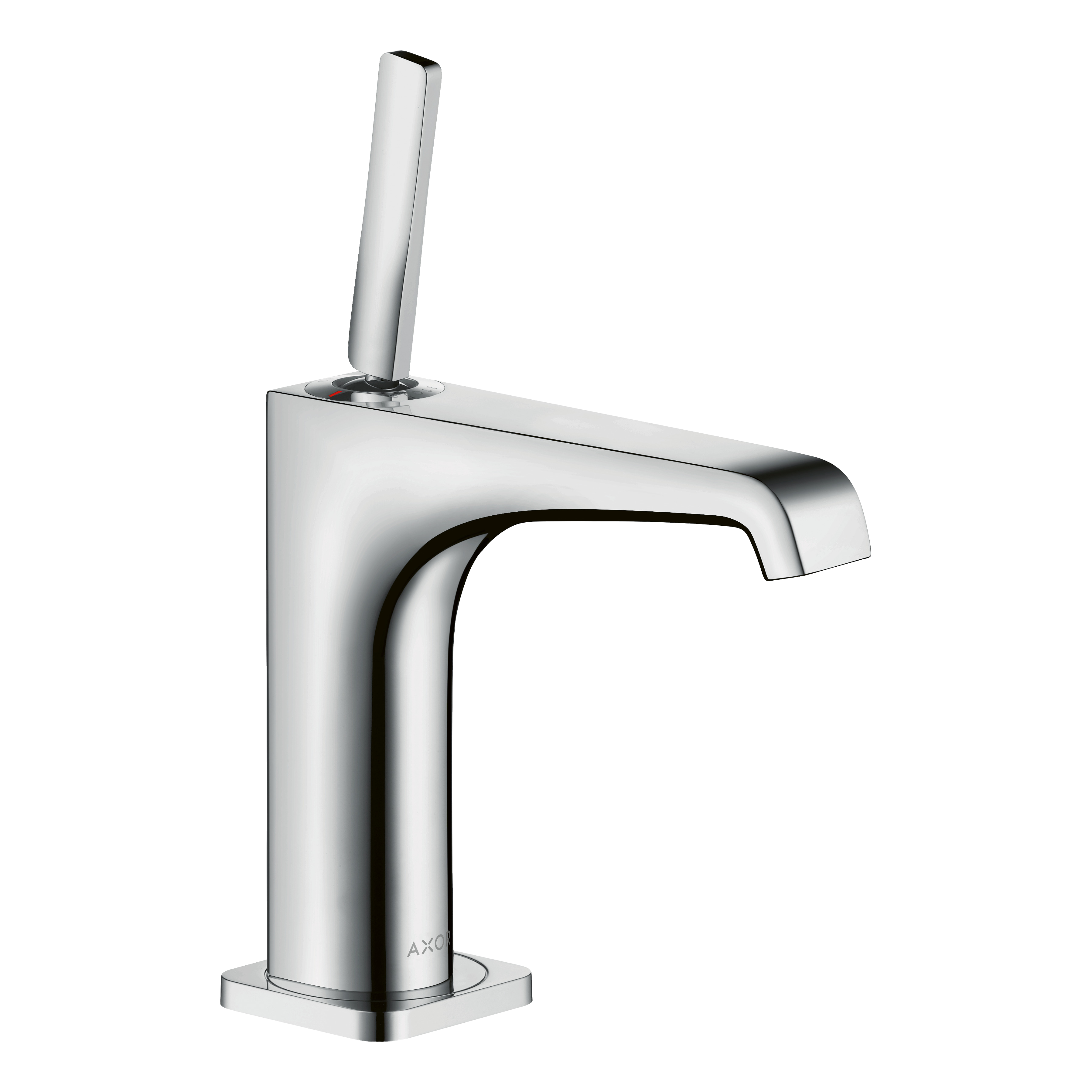 AXOR Citterio E Single Pin Handle Basin Mixer Faucet 130 with Open Waste Set from Brandt in Stainless Steel Optic finish