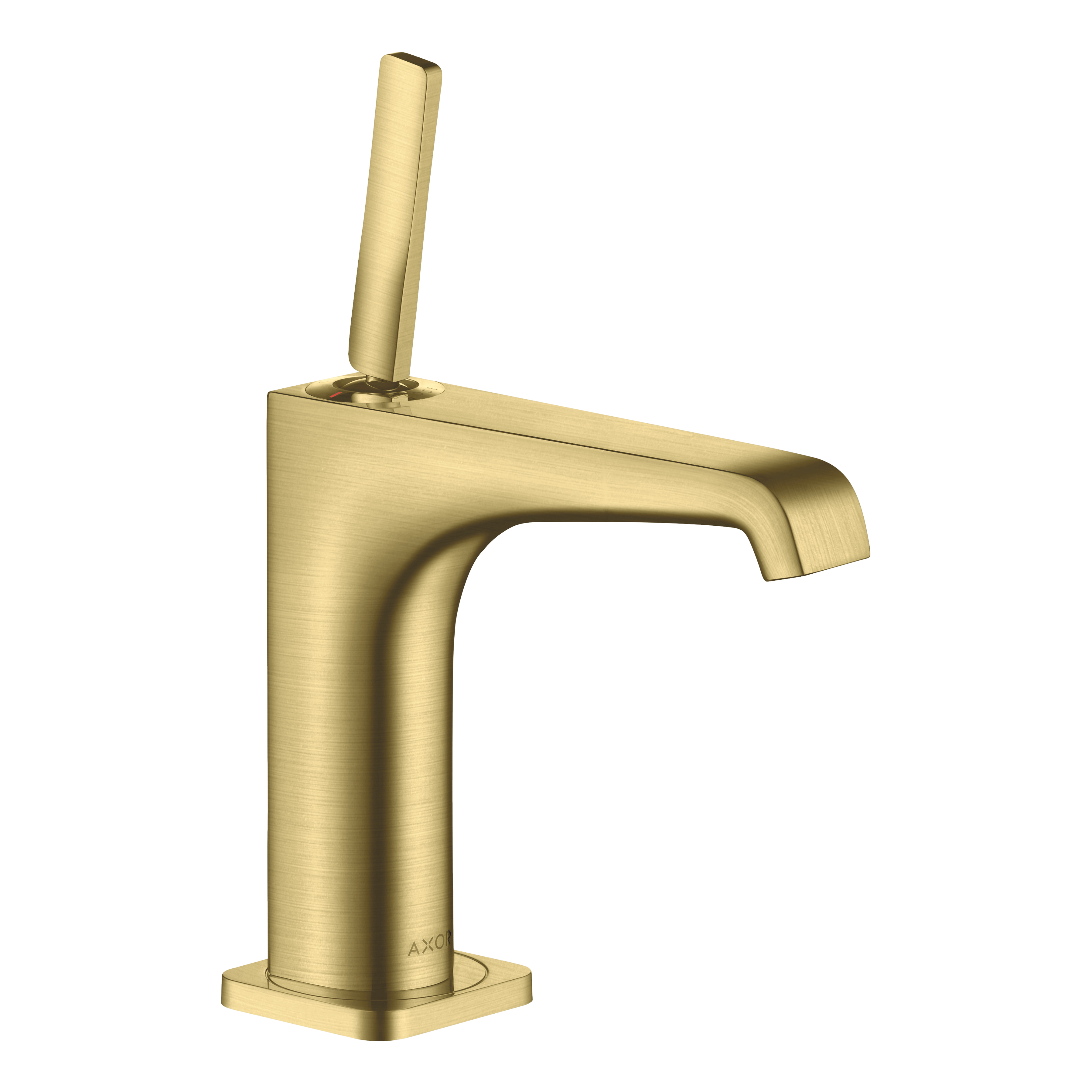AXOR Citterio E Single Pin Handle Basin Mixer Faucet 130 with Open Waste Set from Brandt in Brushed Brass finish