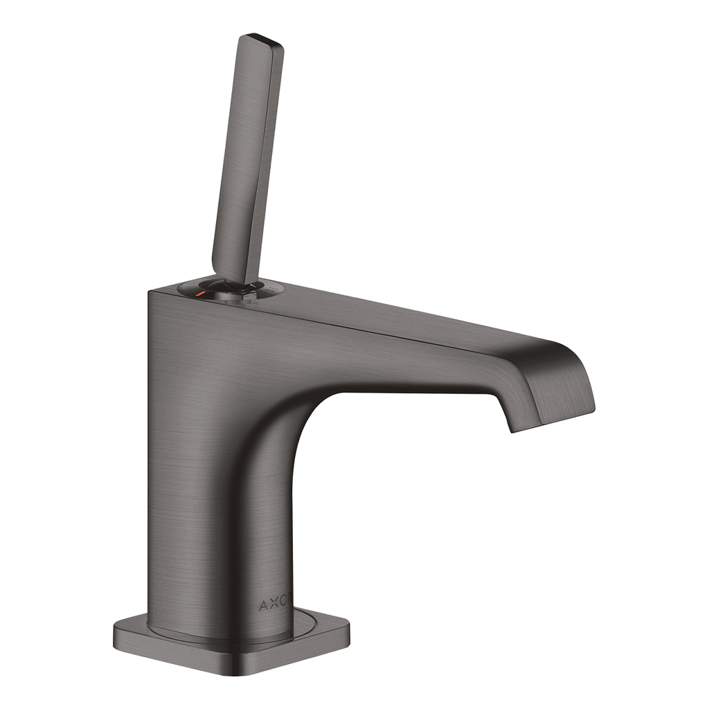 AXOR Citterio E Single Pin Handle Basin Mixer Faucet 90 with Open Waste Set from Brandt in Brushed Black Chrome finish