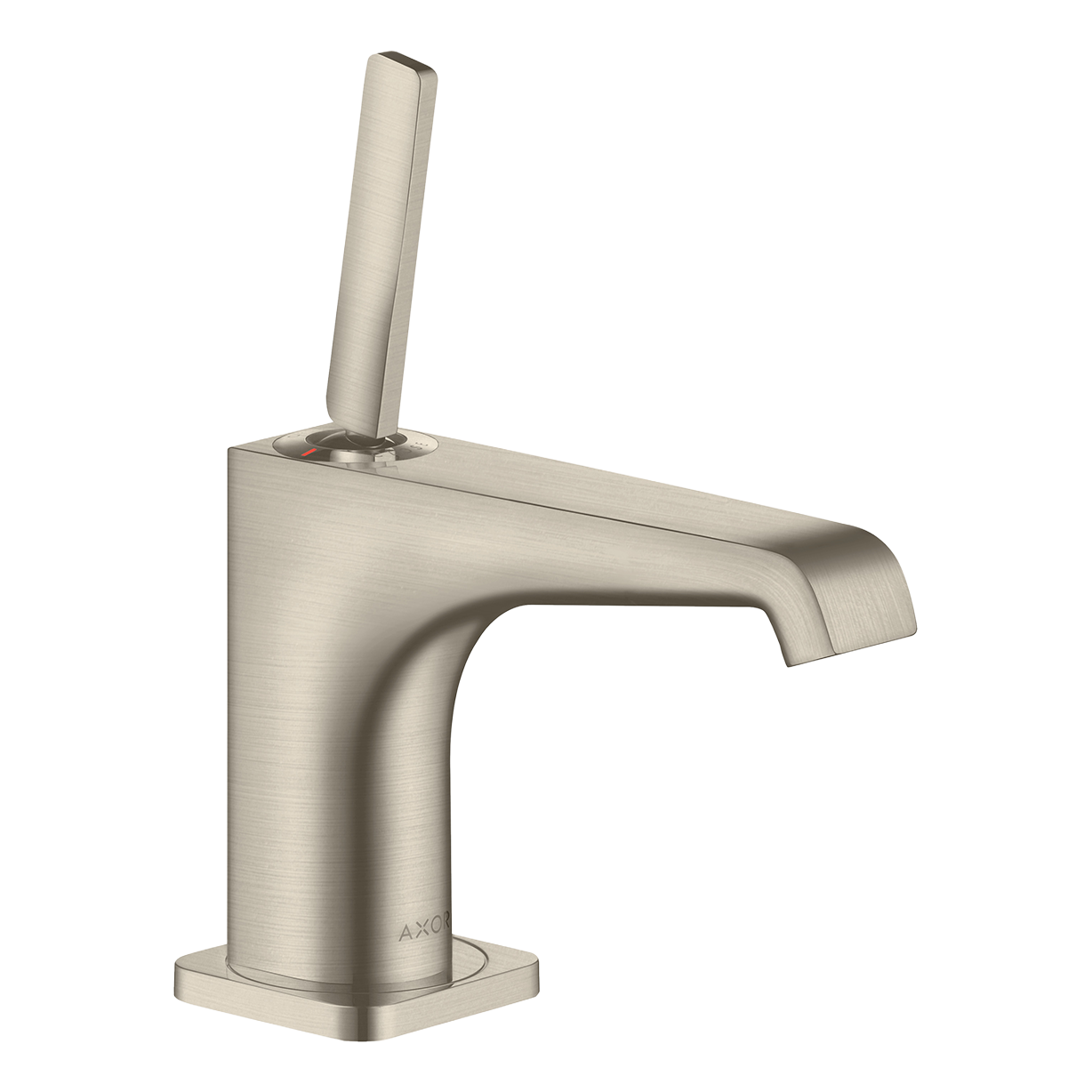 AXOR Citterio E Single Pin Handle Basin Mixer Faucet 90 with Open Waste Set from Brandt in Brushed Nickel finish