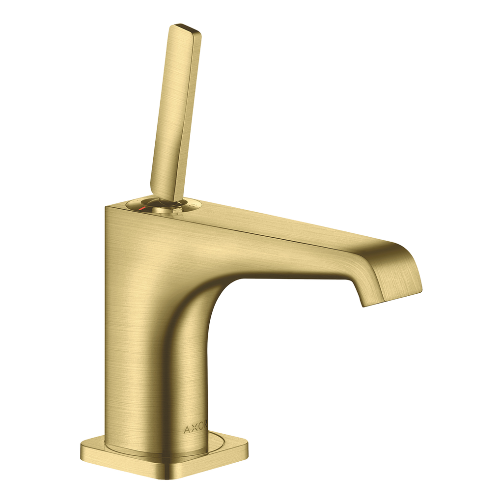 AXOR Citterio E Single Pin Handle Basin Mixer Faucet 90 with Open Waste Set from Brandt in Brushed Brass finish