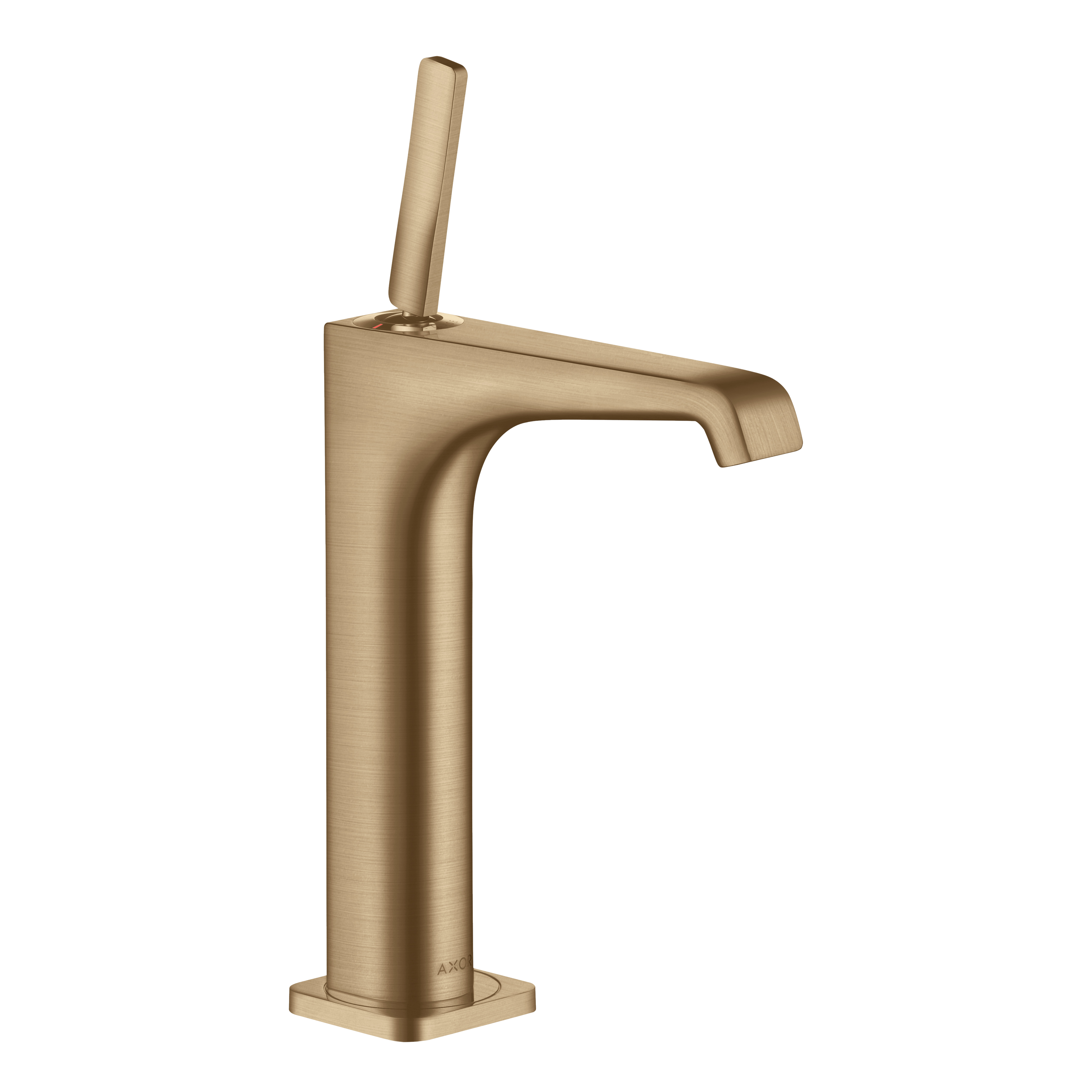 AXOR Citterio E Single Pin Handle Basin Mixer Faucet 190 with Open Waste Set from Brandt in Brushed Bronze finish
