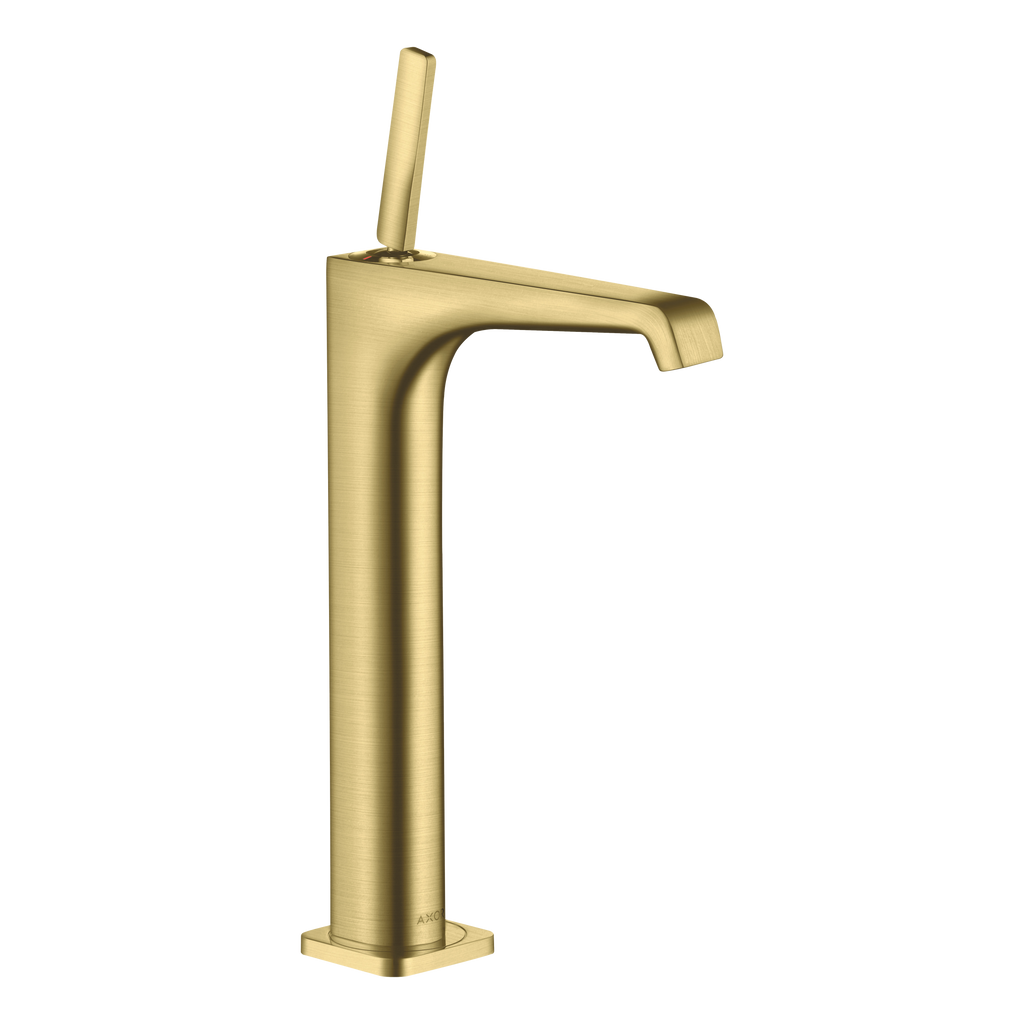AXOR Citterio E Single Pin Handle Basin Mixer Faucet 250 with Open Waste Set from Brandt in Brushed Brass finish