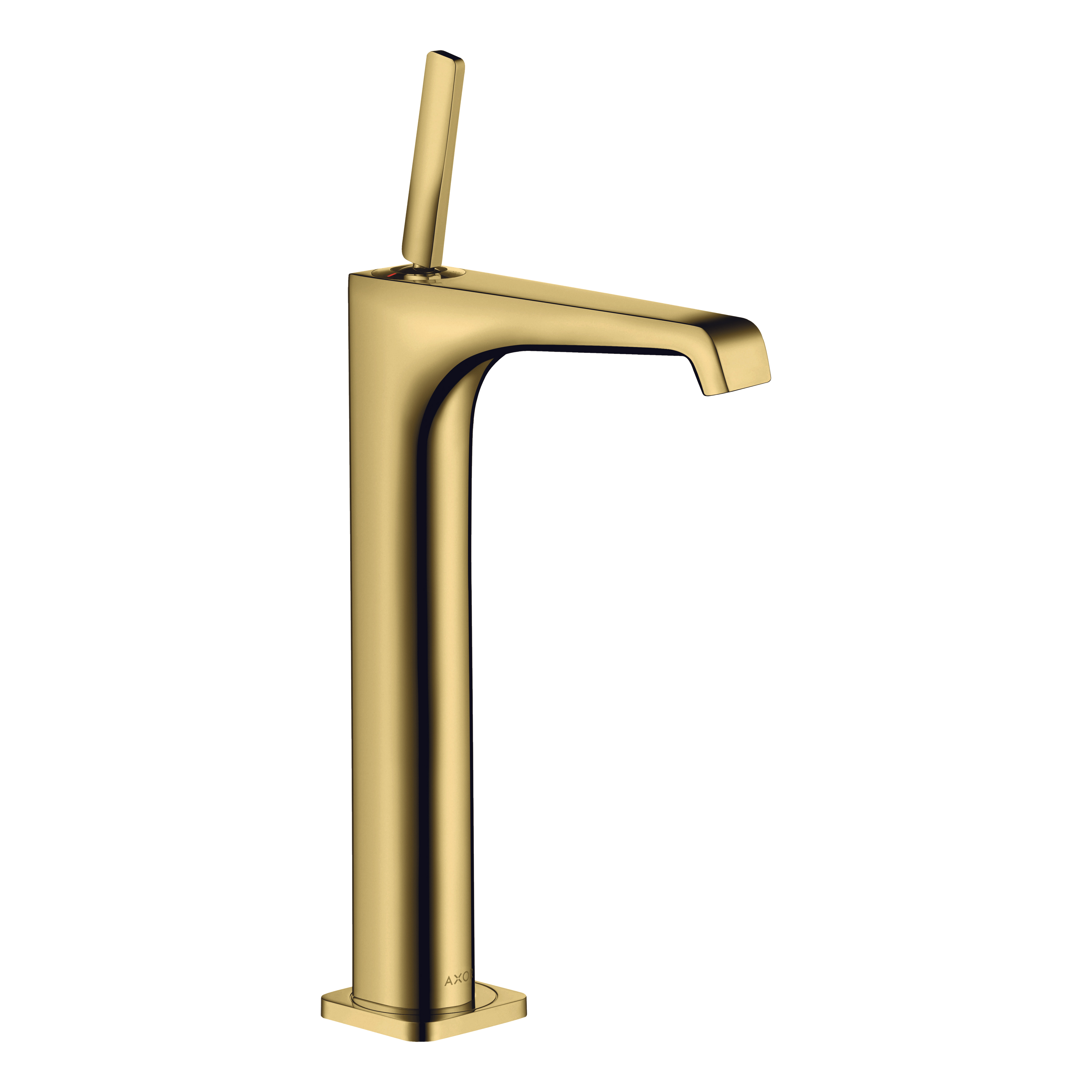 AXOR Citterio E Single Pin Handle Basin Mixer Faucet 250 with Open Waste Set from Brandt in Polished Gold Optic finish