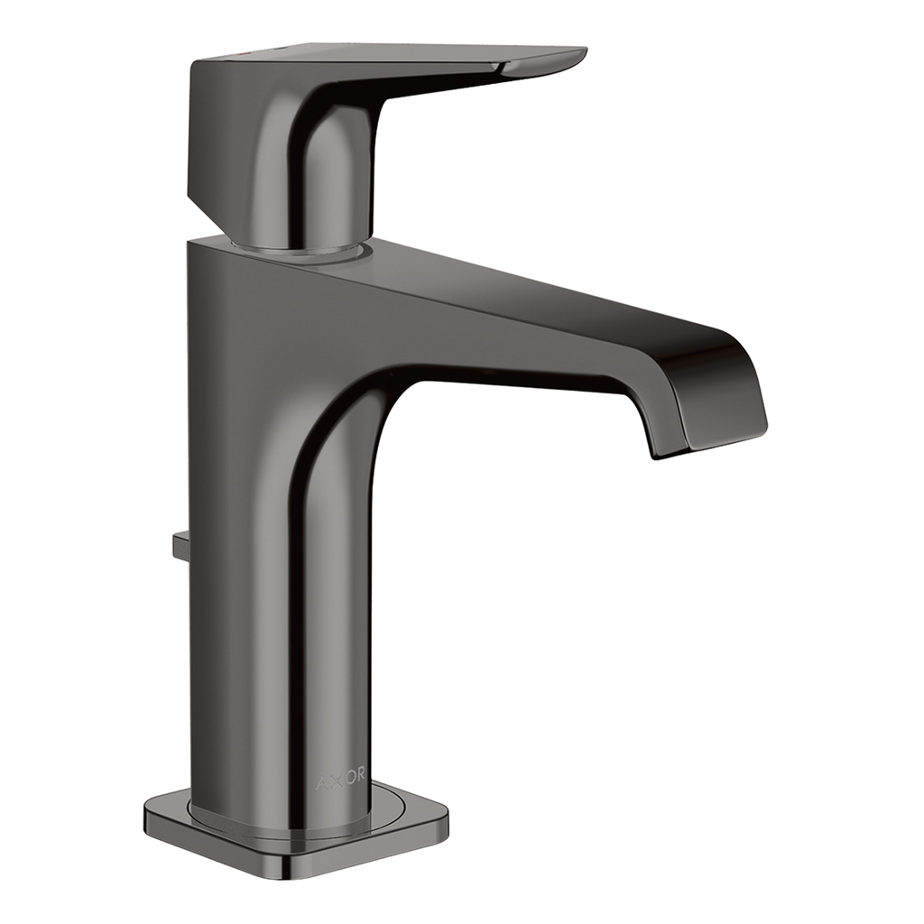 AXOR Citterio E Single Lever Handle Basin Mixer Faucet 130 with Pop-Up Waste Set from Brandt in Polished Black Chrome finish