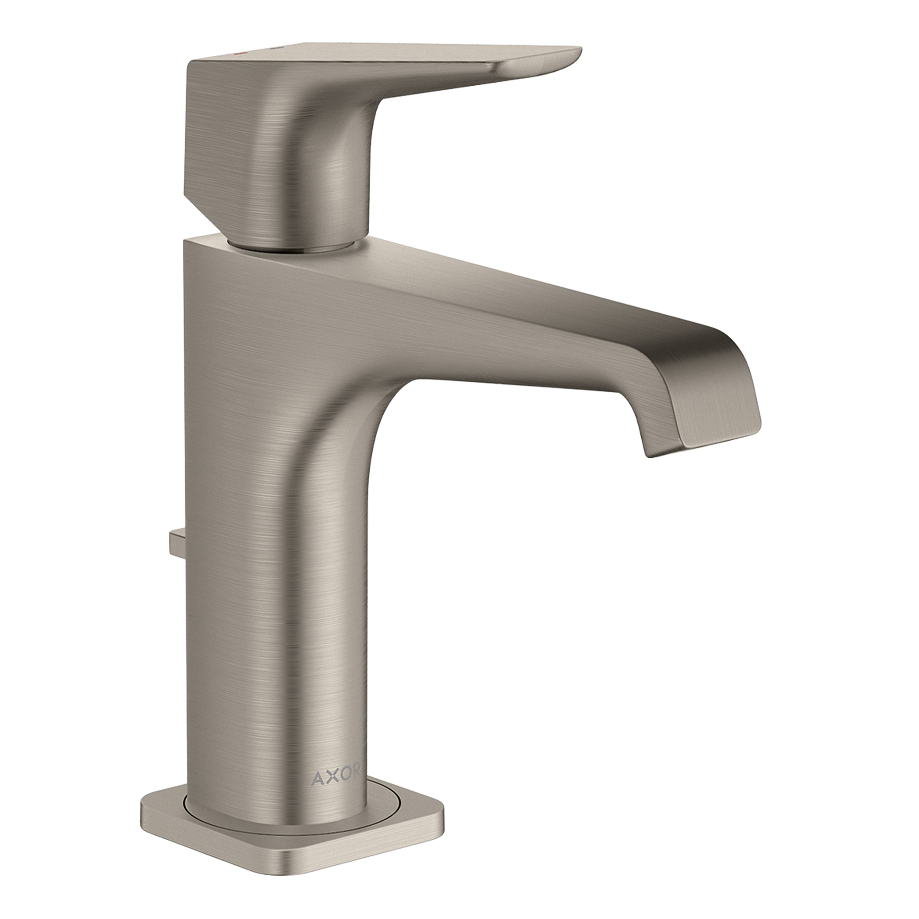 AXOR Citterio E Single Lever Handle Basin Mixer Faucet 130 with Pop-Up Waste Set from Brandt in Stainless Steel Optic finish