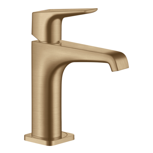 AXOR Citterio E Single Lever Handle Basin Mixer Faucet 130 with Open Waste Set from Brandt in Brushed Bronze finish