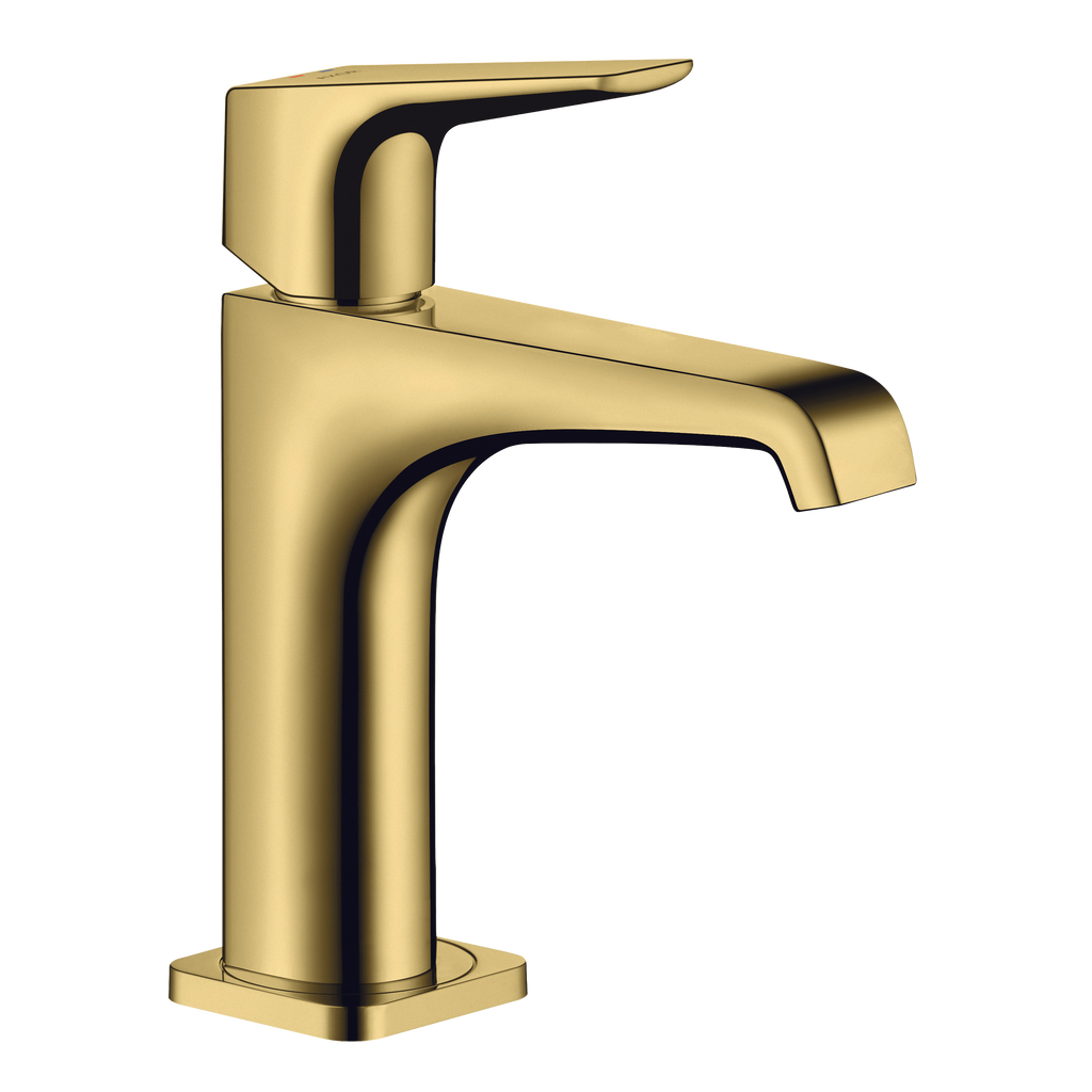 AXOR Citterio E Single Lever Handle Basin Mixer Faucet 130 with Open Waste Set from Brandt in Polished Gold Optic finish