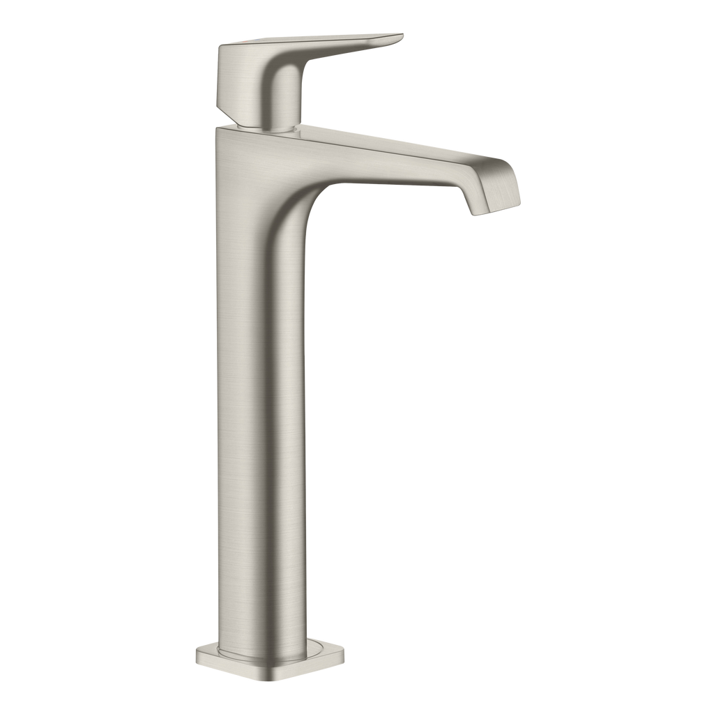 AXOR Citterio E Single Lever Handle Basin Mixer Faucet 250 with Open Waste Set from Brandt in Stainless Steel Optic finish