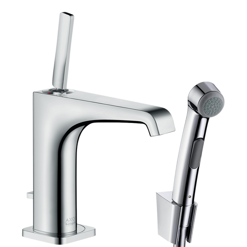 AXOR Citterio E Single Lever Handle Basin Mixer Faucet 130 with Bidette Hand Shower from Brandt in Chrome finish