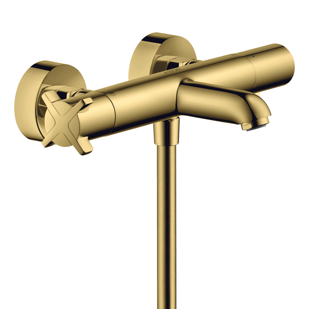 AXOR Citterio E Bath & Shower Thermostatic Mixer Faucet from Brandt in Polished Gold Optic finish