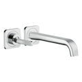 AXOR Citterio E Single Pin Handle 2-Hole Concealed Basin Mixer Faucet with 221 mm Spout and Escutcheons from Brandt in Chrome finish