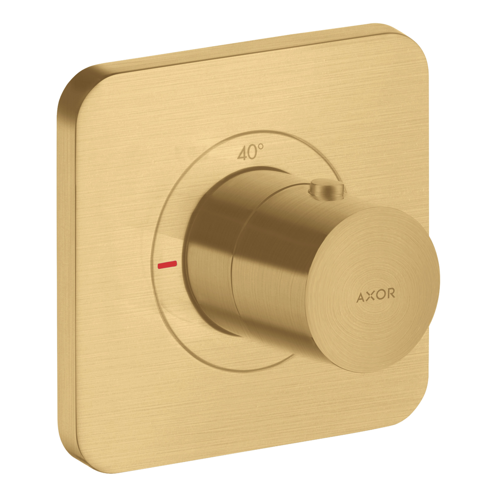 AXOR Citterio E Concealed Shower Thermostat 120/120 from Brandt in Brushed Gold Optic finish