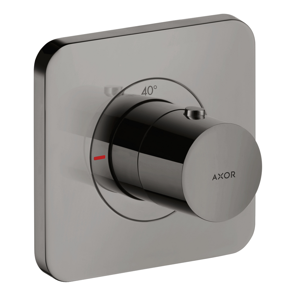 AXOR Citterio E Concealed Shower Thermostat 120/120 from Brandt in Polished Black Chrome finish