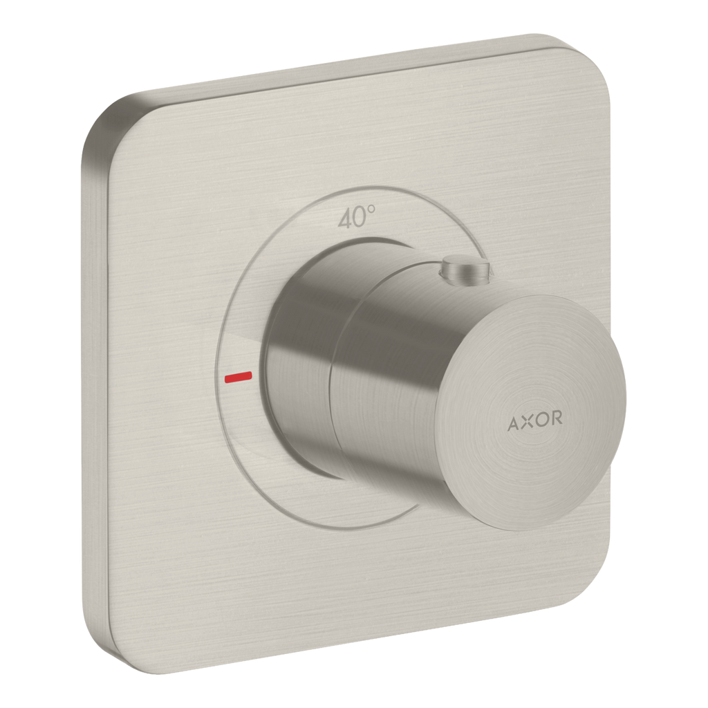AXOR Citterio E Concealed Shower Thermostat 120/120 from Brandt in Stainless Steel Optic finish