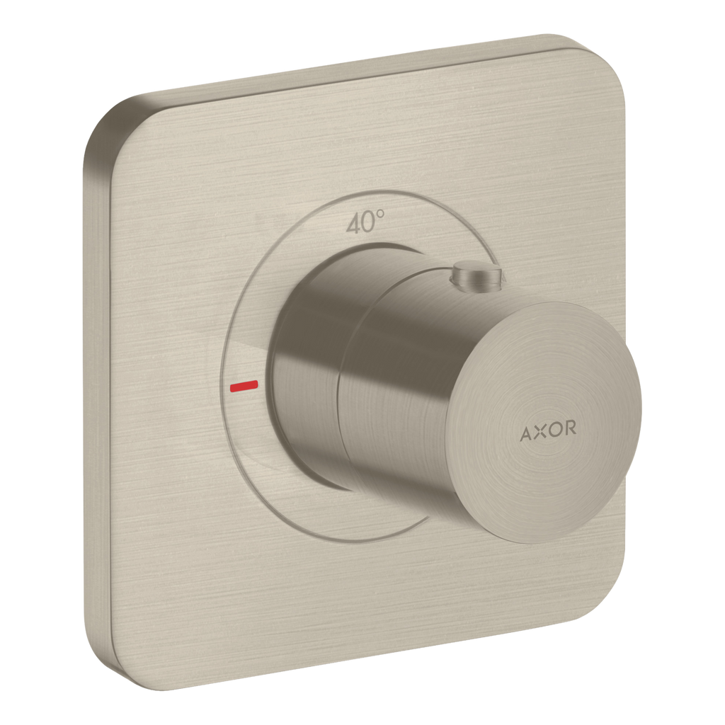 AXOR Citterio E Concealed Shower Thermostat 120/120 from Brandt in Brushed Nickel finish
