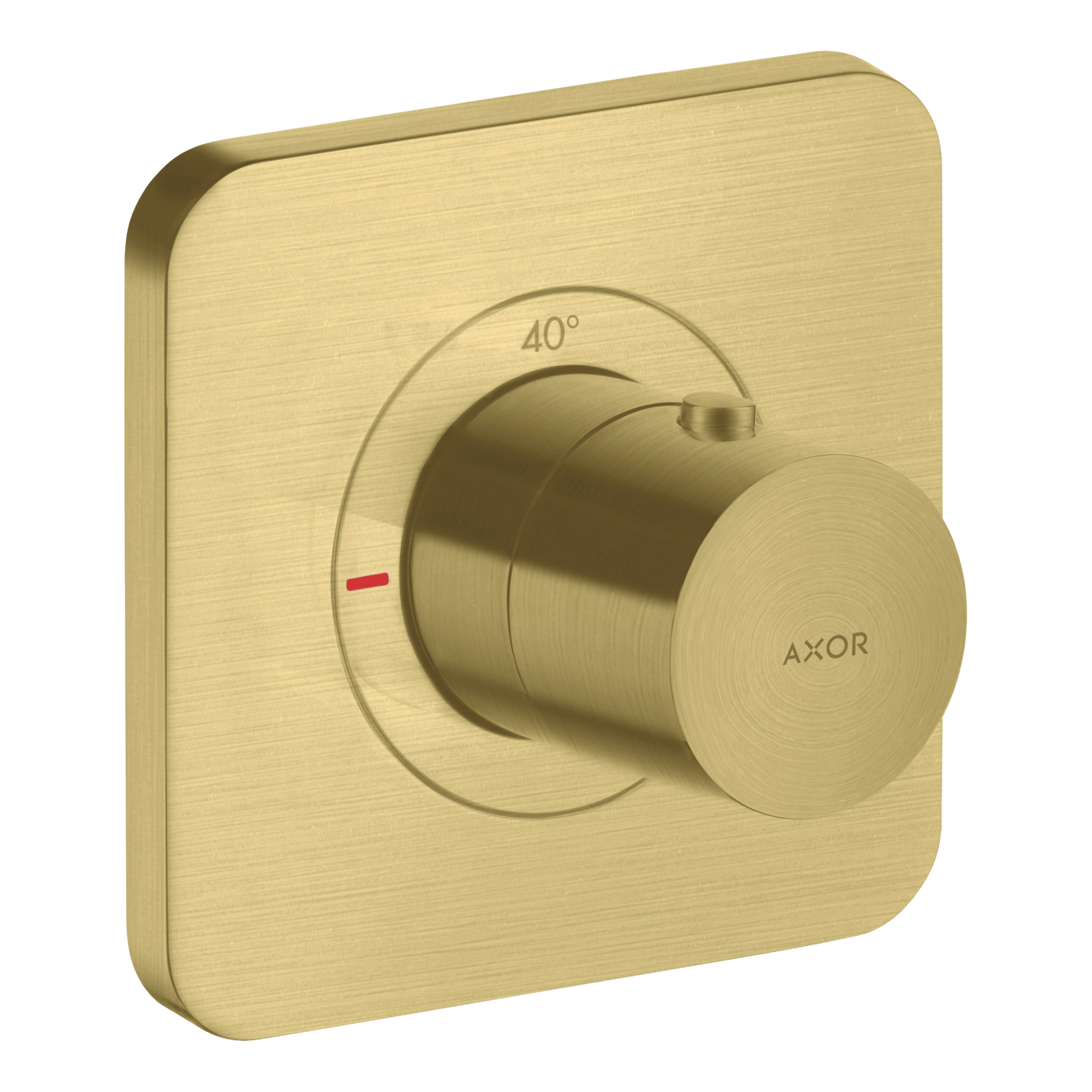 AXOR Citterio E Concealed Shower Thermostat 120/120 from Brandt in Brushed Brass finish