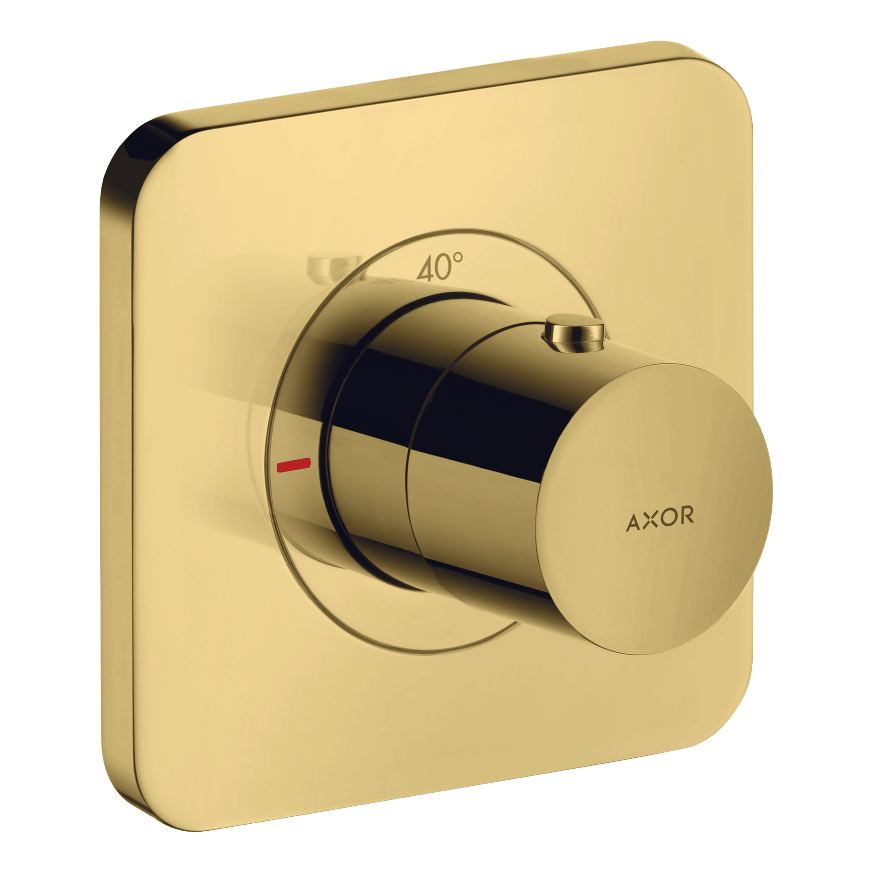 AXOR Citterio E Concealed Shower Thermostat 120/120 from Brandt in Polished Gold Optic finish