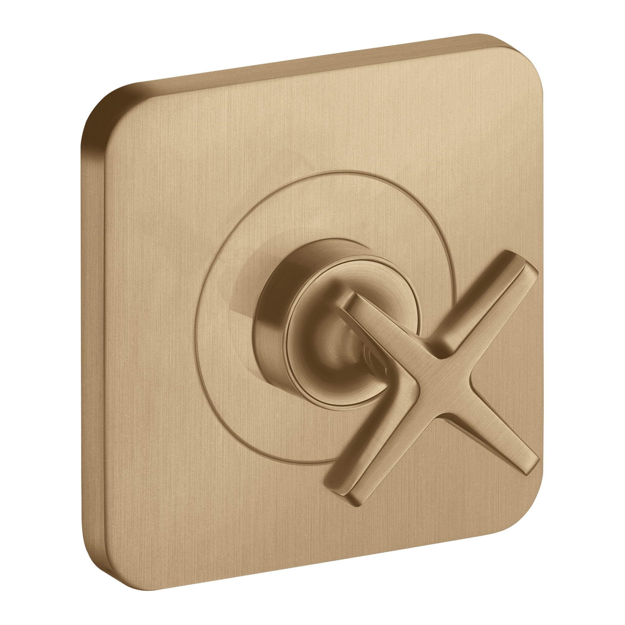 AXOR Citterio E Concealed Shut-Off Valve 120/120 from Brandt in Brushed Bronze finish