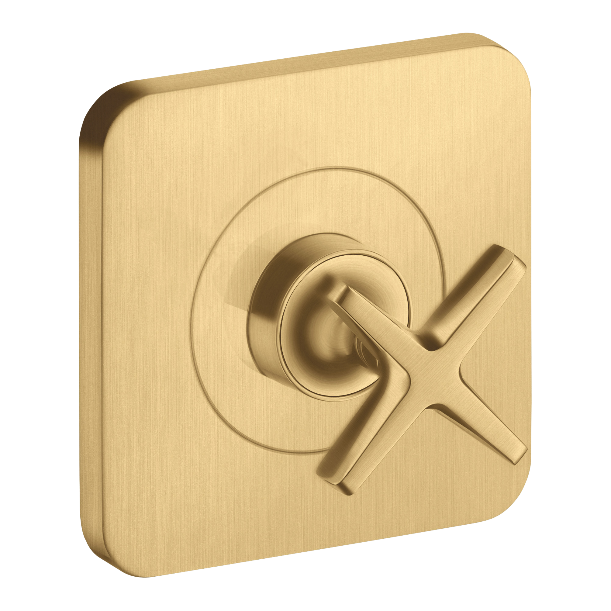 AXOR Citterio E Concealed Shut-Off Valve 120/120 from Brandt in Brushed Gold Optic finish