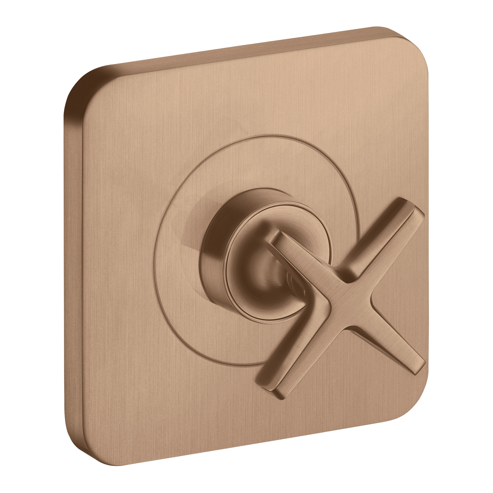 AXOR Citterio E Concealed Shut-Off Valve 120/120 from Brandt in Brushed Red Gold finish
