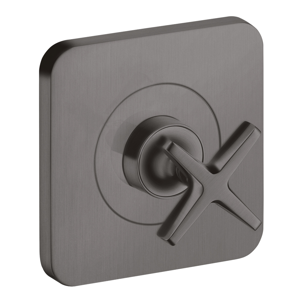 AXOR Citterio E Concealed Shut-Off Valve 120/120 from Brandt in Brushed Black Chrome finish