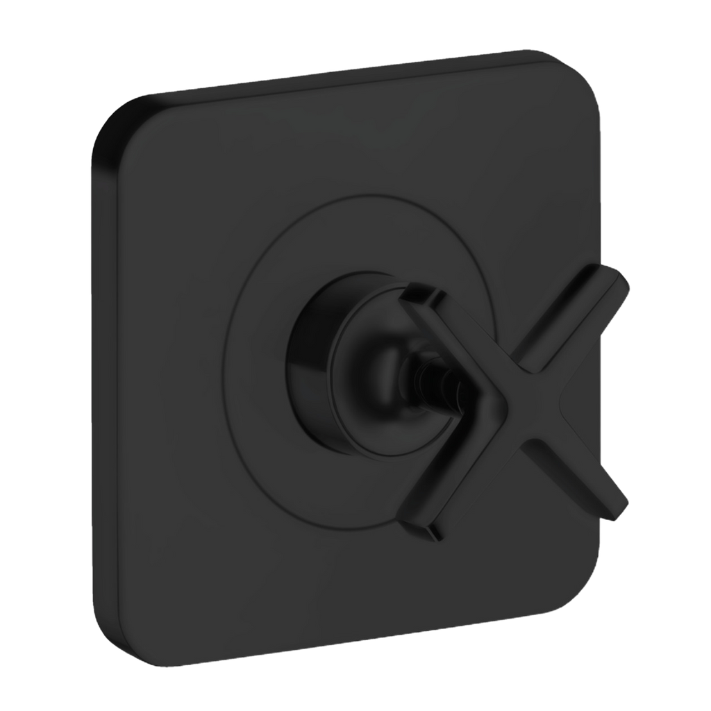 AXOR Citterio E Concealed Shut-Off Valve 120/120 from Brandt in Matt Black finish