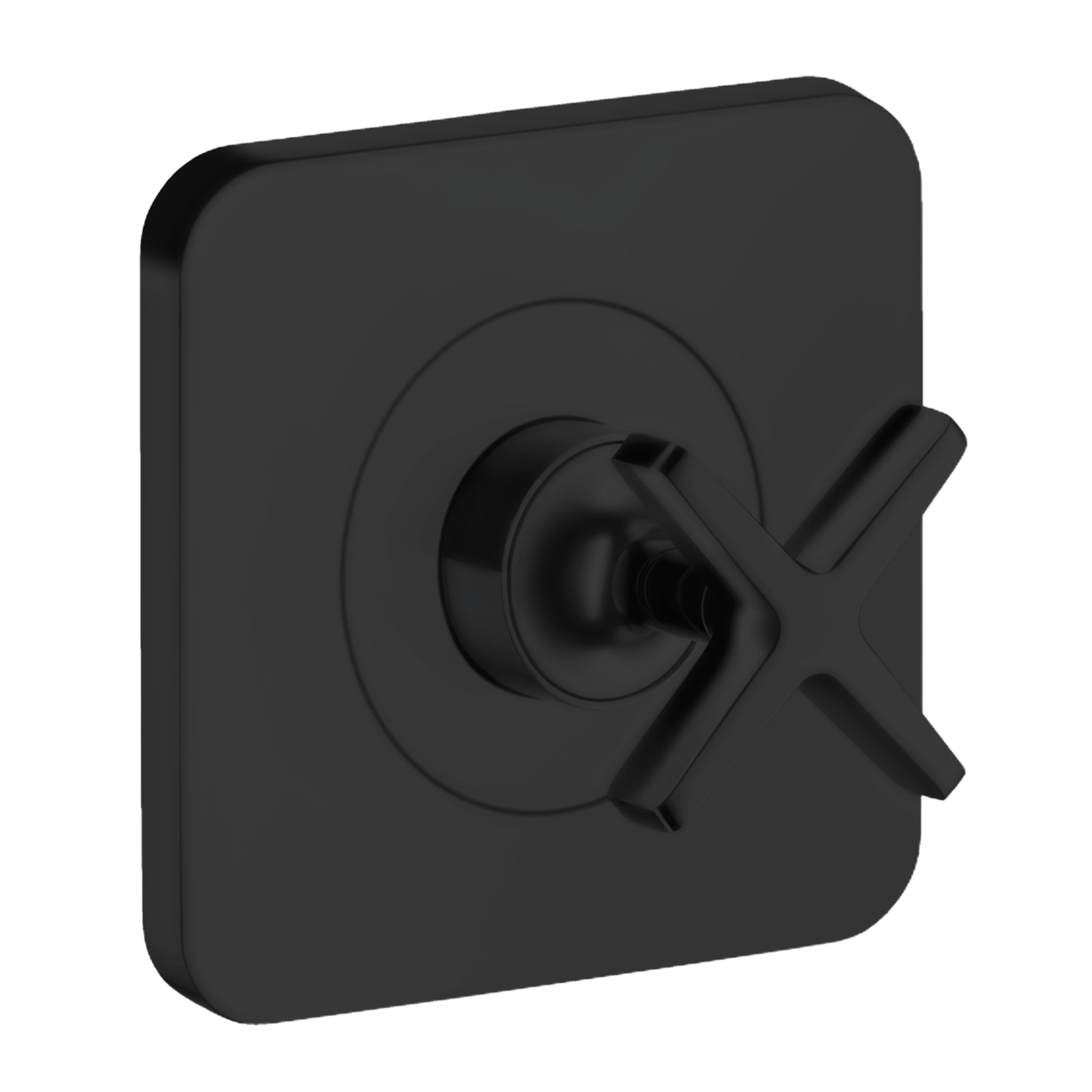 AXOR Citterio E Concealed Shut-Off Valve 120/120 from Brandt in Matt Black finish