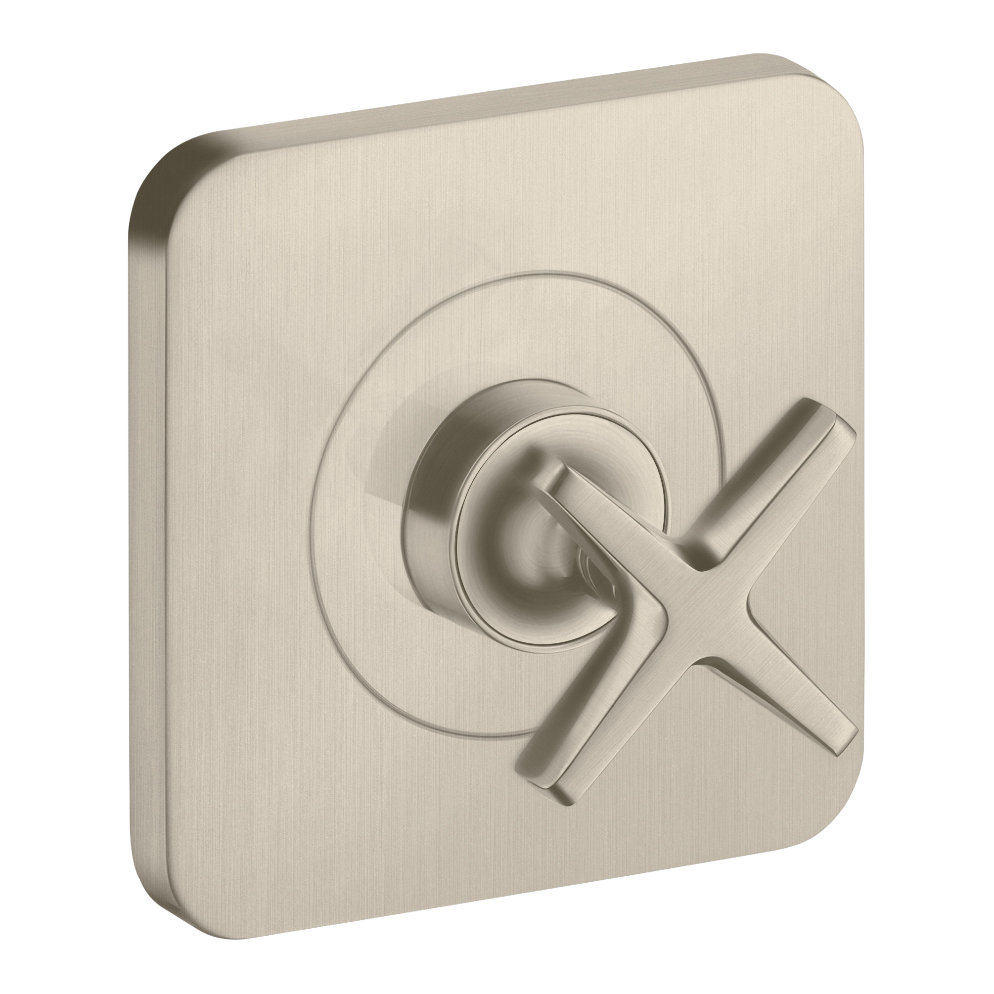 AXOR Citterio E Concealed Shut-Off Valve 120/120 from Brandt in Brushed Nickel finish