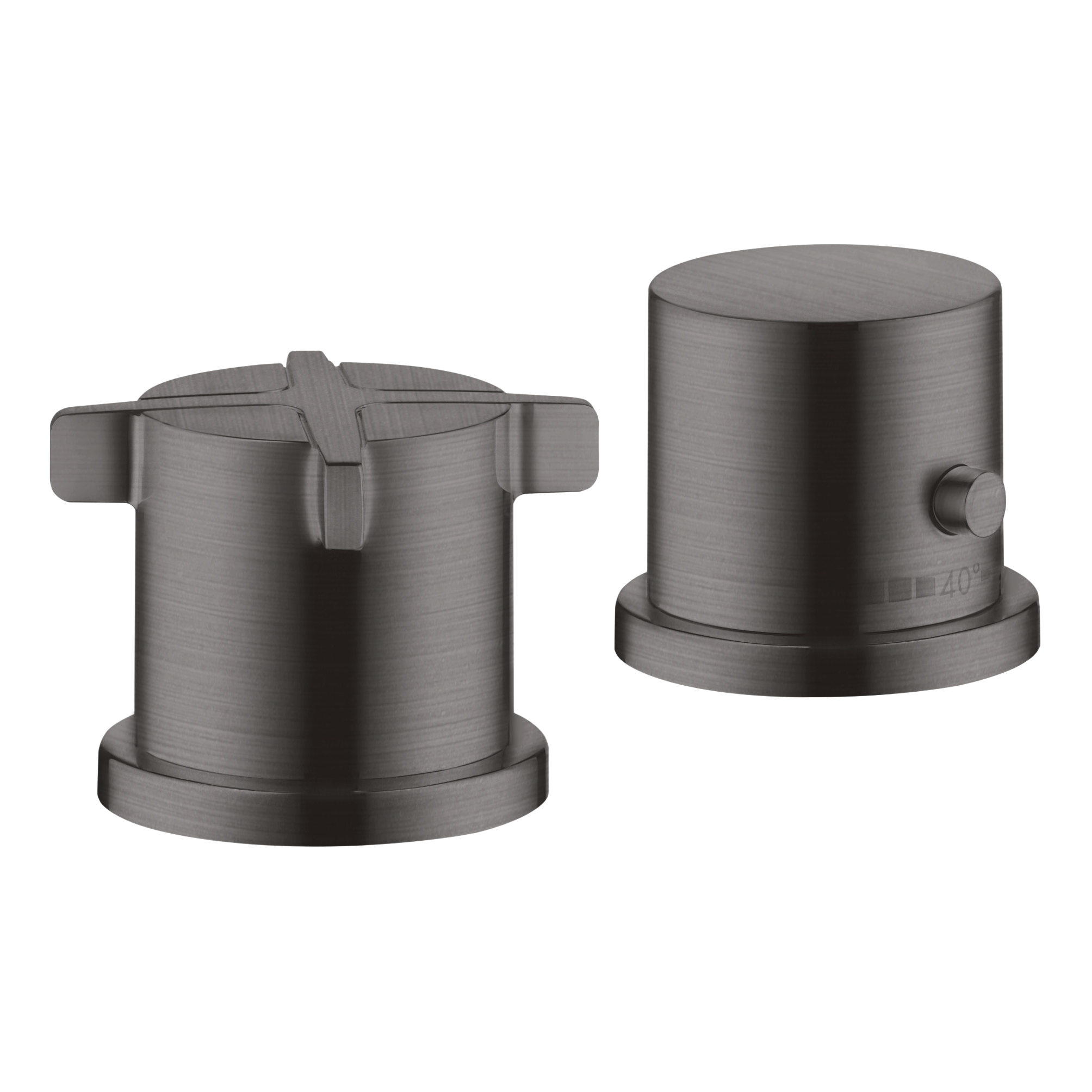 AXOR Citterio E 2-Hole Rim-Mounted Thermostatic Bath Mixer from Brandt in Brushed Black Chrome finish