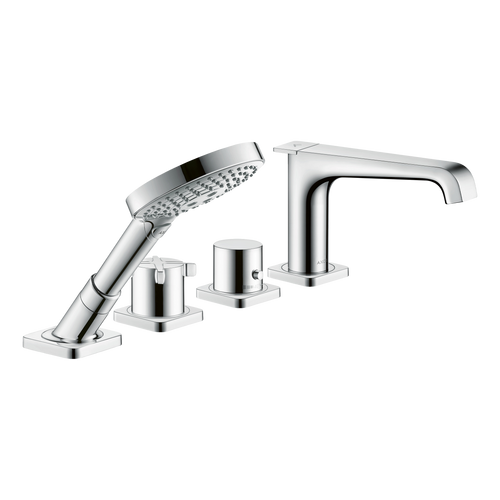 AXOR Citterio E 4-Hole Rim-Mounted Bath & Shower Mixer Faucet from Brandt in Chrome finish