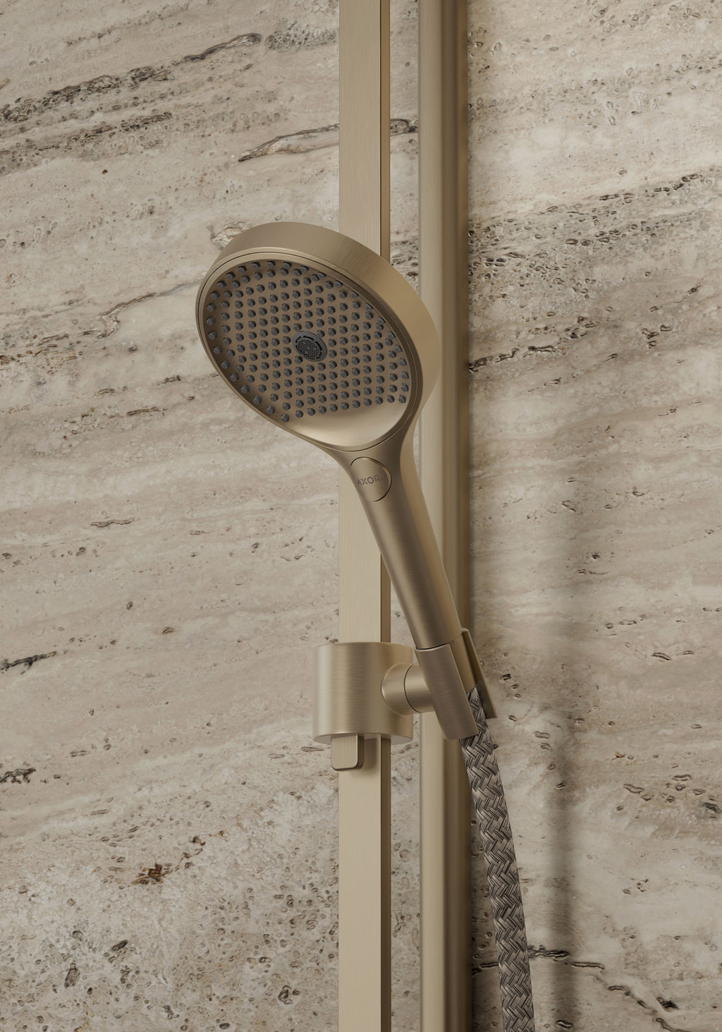 AXOR Citterio E Shower Bar 90 cm with 1,6 m Shower Hose from Brandt in Brushed Bronze finish