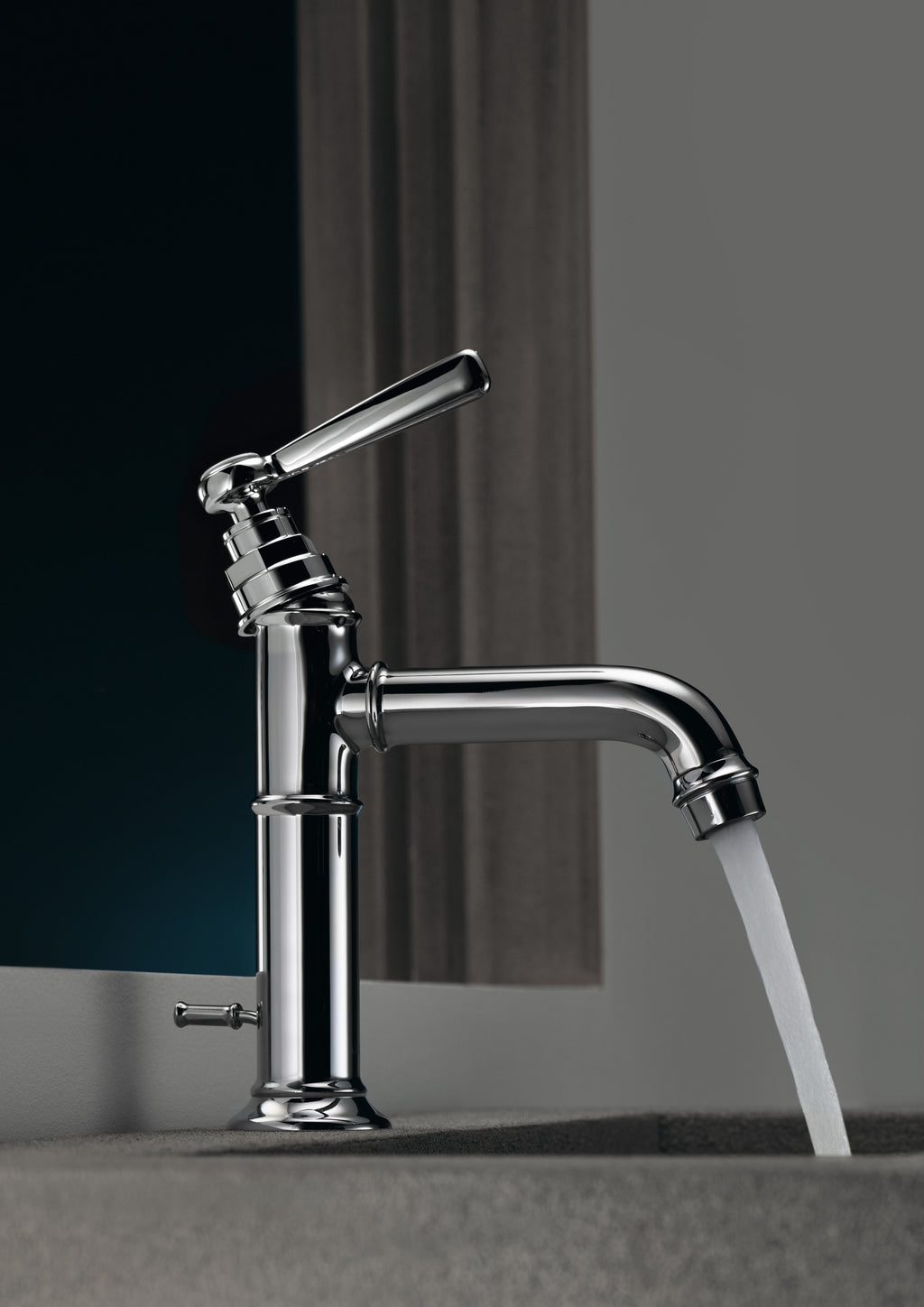 AXOR Montreux Single Lever Handle Basin Mixer Faucet 100 with Pop-Up Waste Set from Brandt in Chrome finish