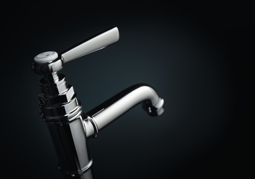 AXOR Montreux Single Lever Handle Basin Mixer Faucet 100 with Pop-Up Waste Set from Brandt in Chrome finish