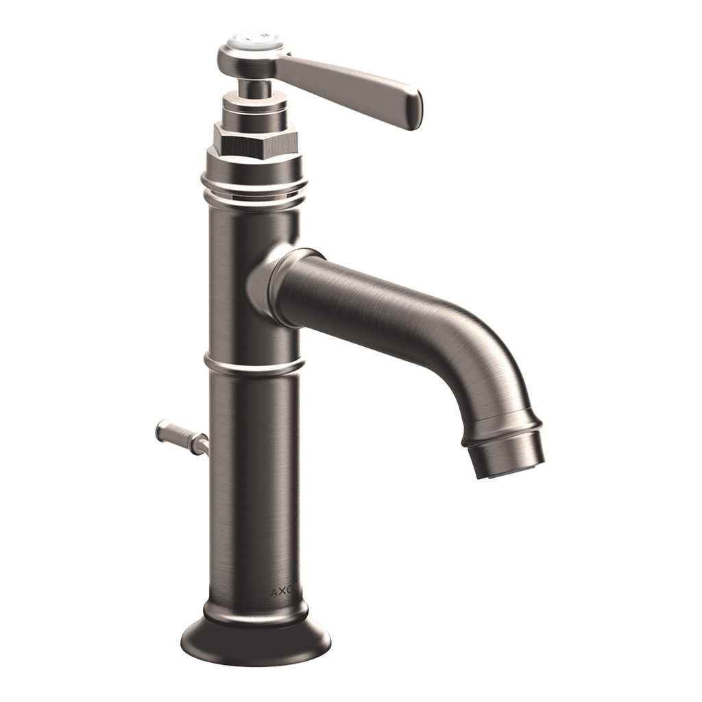 AXOR Montreux Single Lever Handle Basin Mixer Faucet 100 with Pop-Up Waste Set from Brandt in Stainless Steel Optic finish
