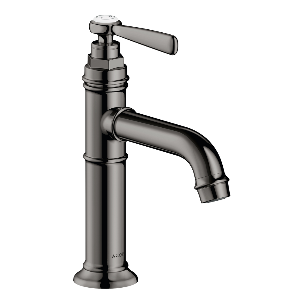 AXOR Montreux Single Lever Handle Basin Mixer Faucet 100 with Open Waste Set from Brandt in Polished Black Chrome finish