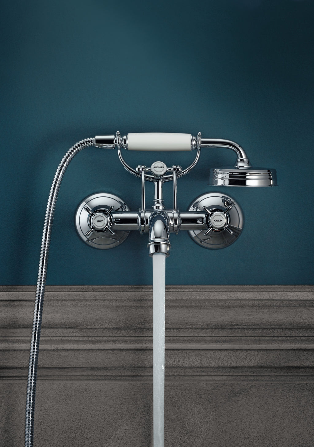 AXOR Montreux 2-Handle Bath & Shower Mixer Faucet with Cross Handles 170 cc from Brandt in Chrome finish