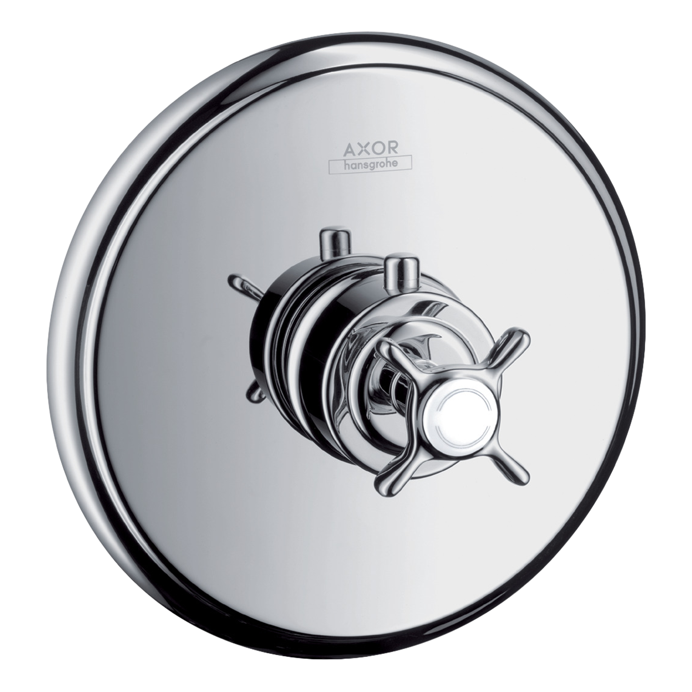 AXOR Montreux Concealed Highflow Shower Thermostat with Cross Handle from Brandt in Chrome finish