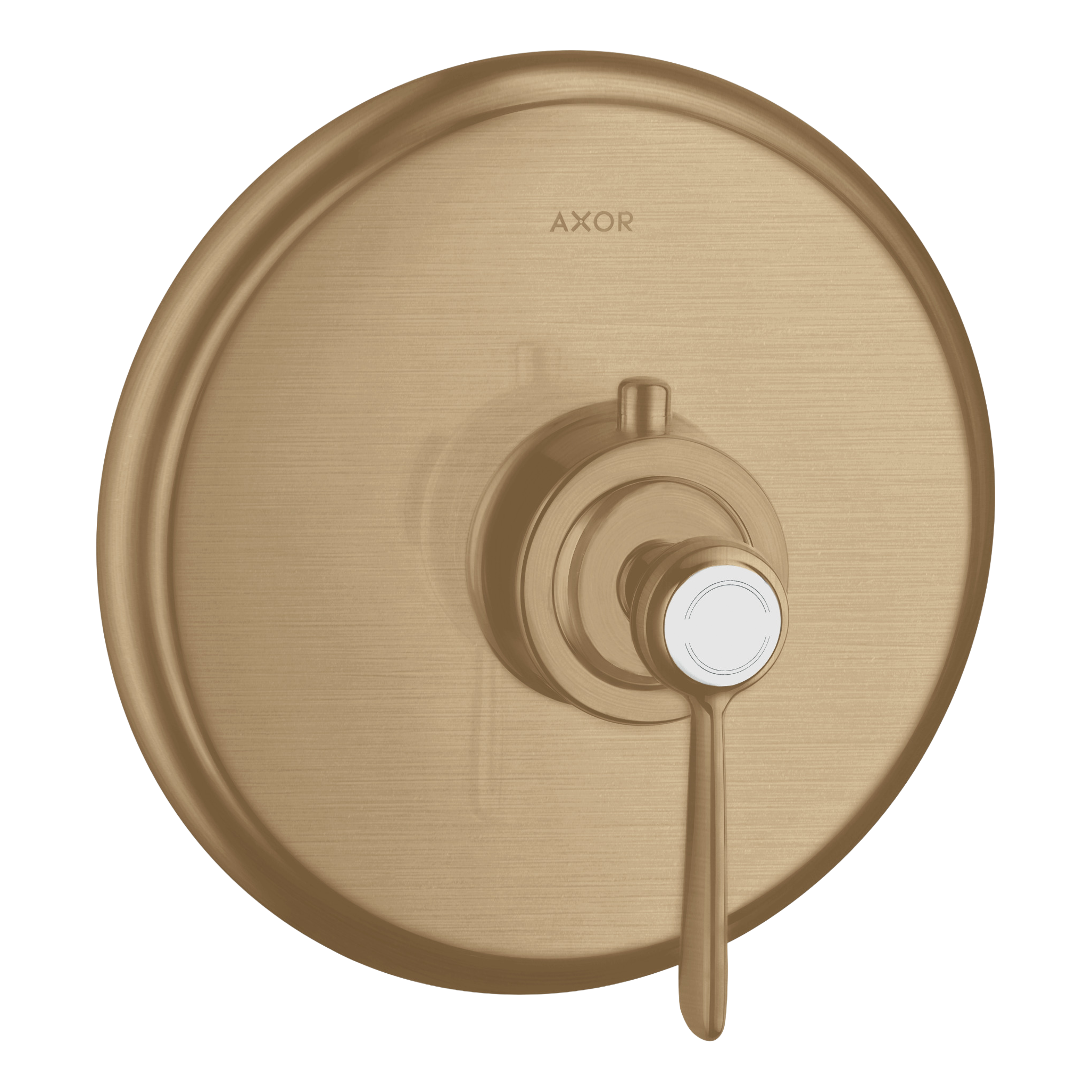 AXOR Montreux Concealed Highflow Shower Thermostat with Lever Handle from Brandt in Brushed Bronze finish