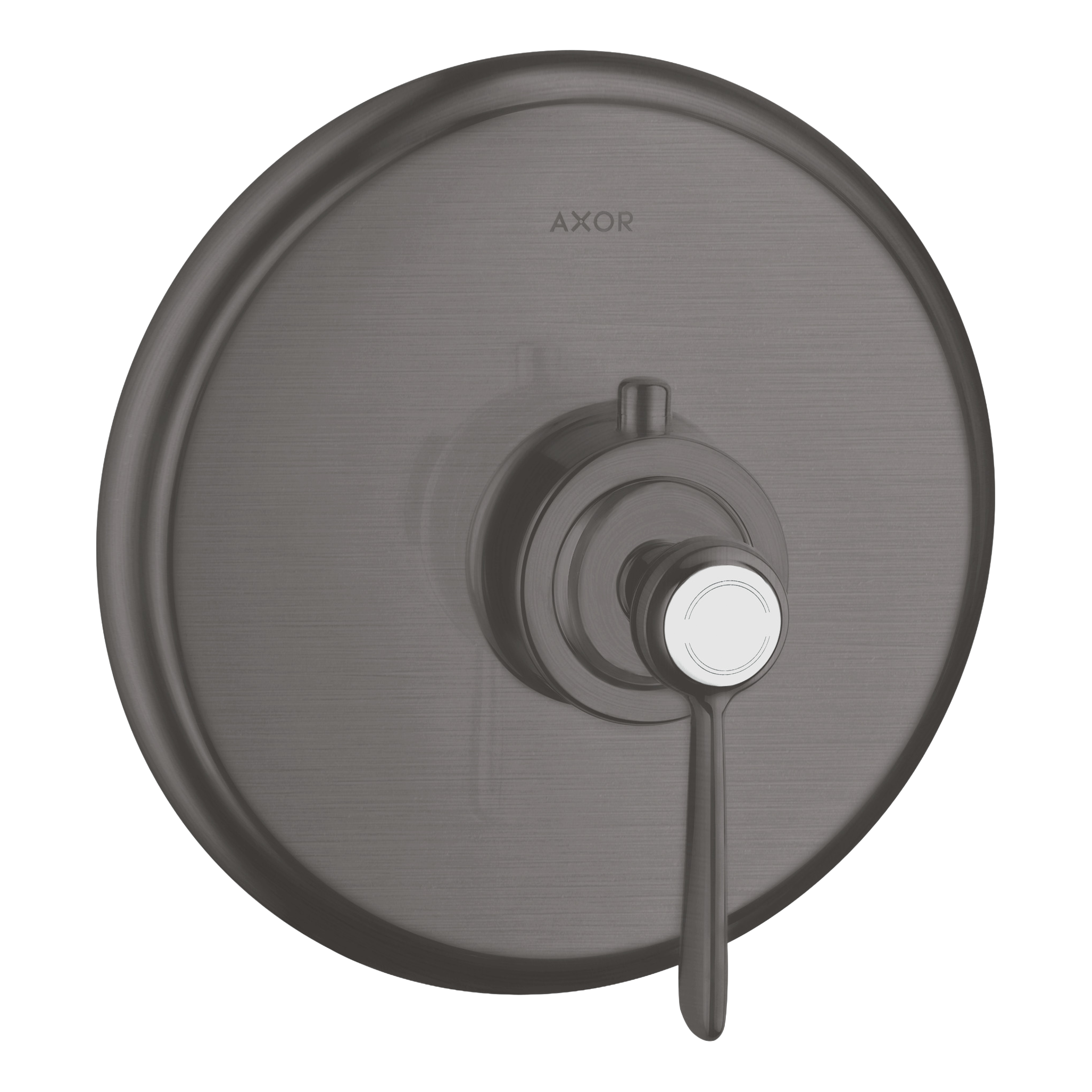 AXOR Montreux Concealed Highflow Shower Thermostat with Lever Handle from Brandt in Brushed Black Chrome finish