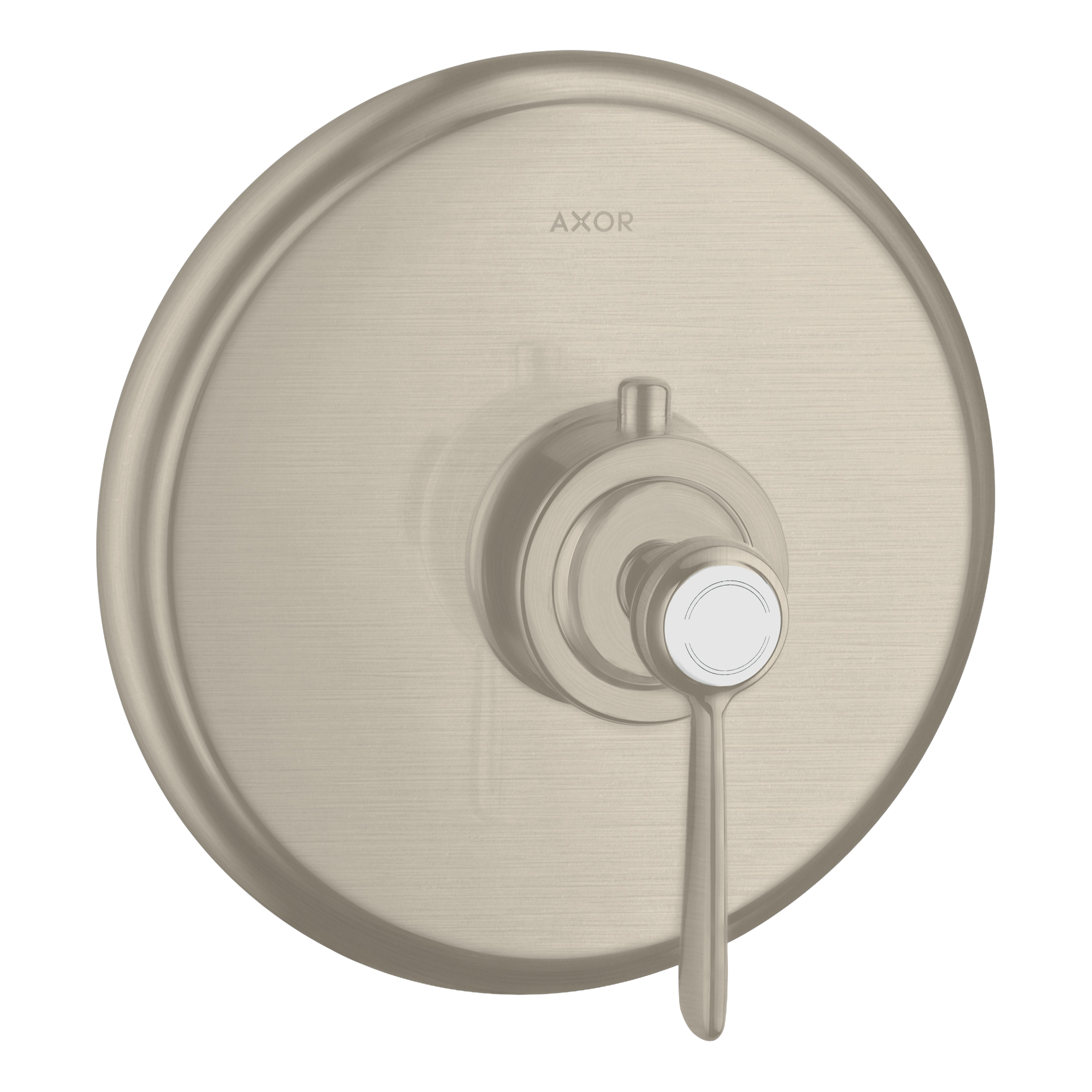 AXOR Montreux Concealed Highflow Shower Thermostat with Lever Handle from Brandt in Brushed Nickel finish