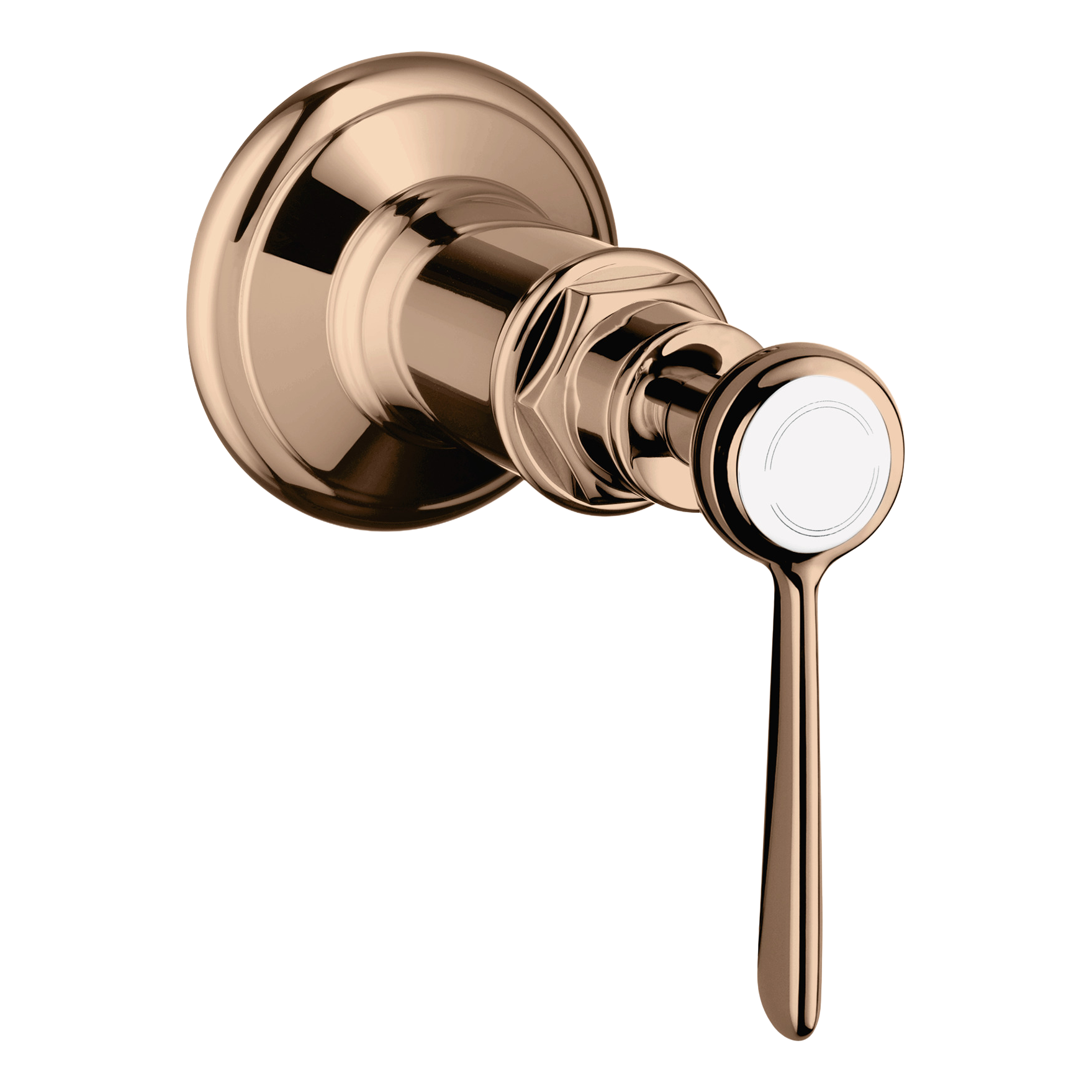 AXOR Montreux Concealed Shut Off Valve with Lever Handle from Brandt in Polished Red Gold finish