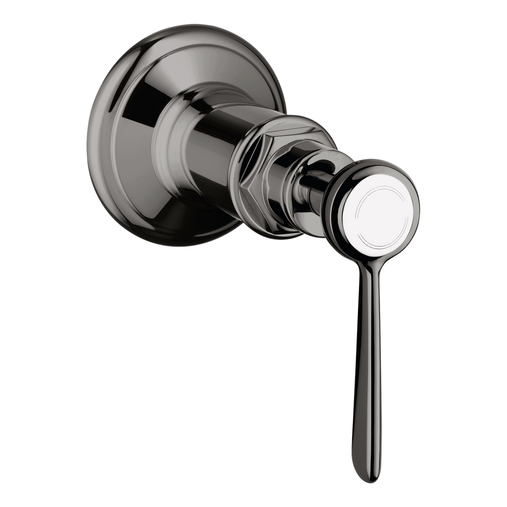 AXOR Montreux Concealed Shut Off Valve with Lever Handle from Brandt in Polished Black Chrome finish