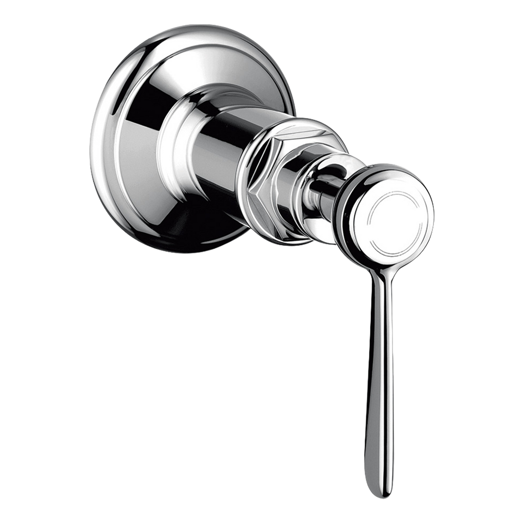 AXOR Montreux Concealed Shut Off Valve with Lever Handle from Brandt in Stainless Steel Optic finish