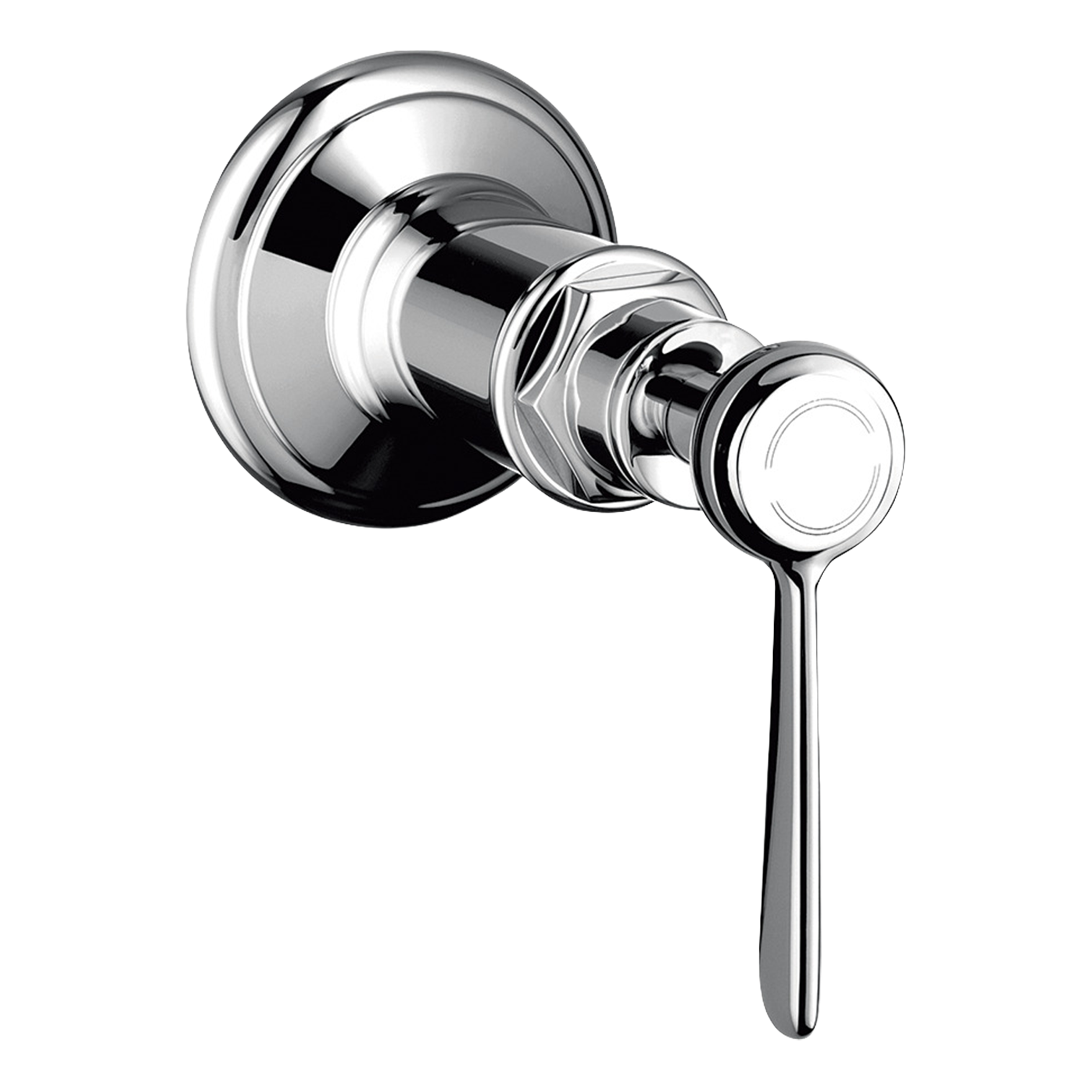 AXOR Montreux Concealed Shut Off Valve with Lever Handle from Brandt in Stainless Steel Optic finish